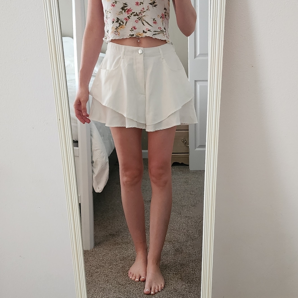 Flowy Skort With Buckle Loops